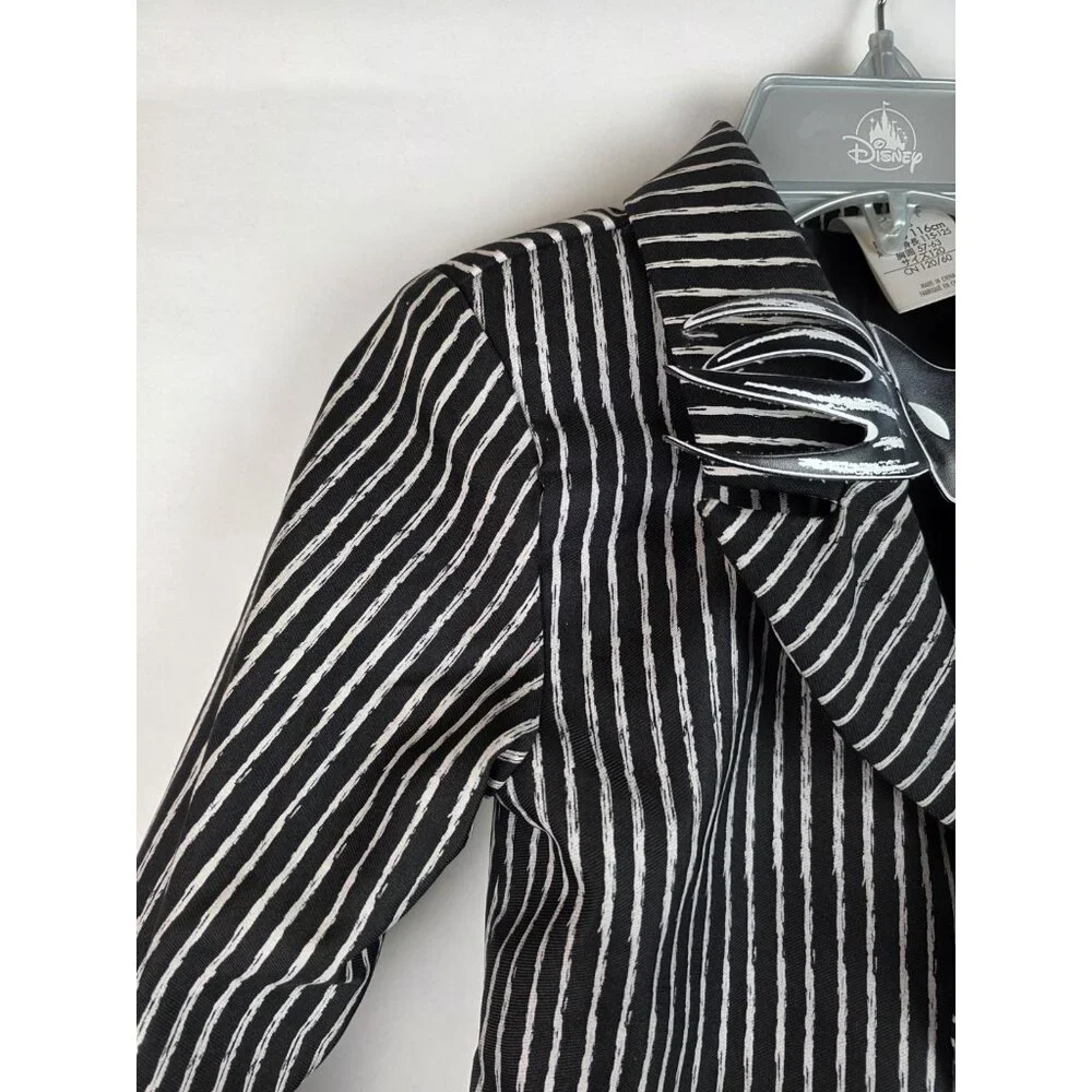 Disney Jack Skellington Nightmare Before Christmas Costume Jacket Kids Size 5-6 - Picture 3 of 10